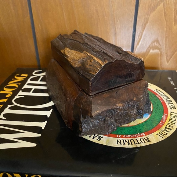 Vintage Burl wood / live edge / drift wood unique trinket box Jewelry box - Picture 3 of 10